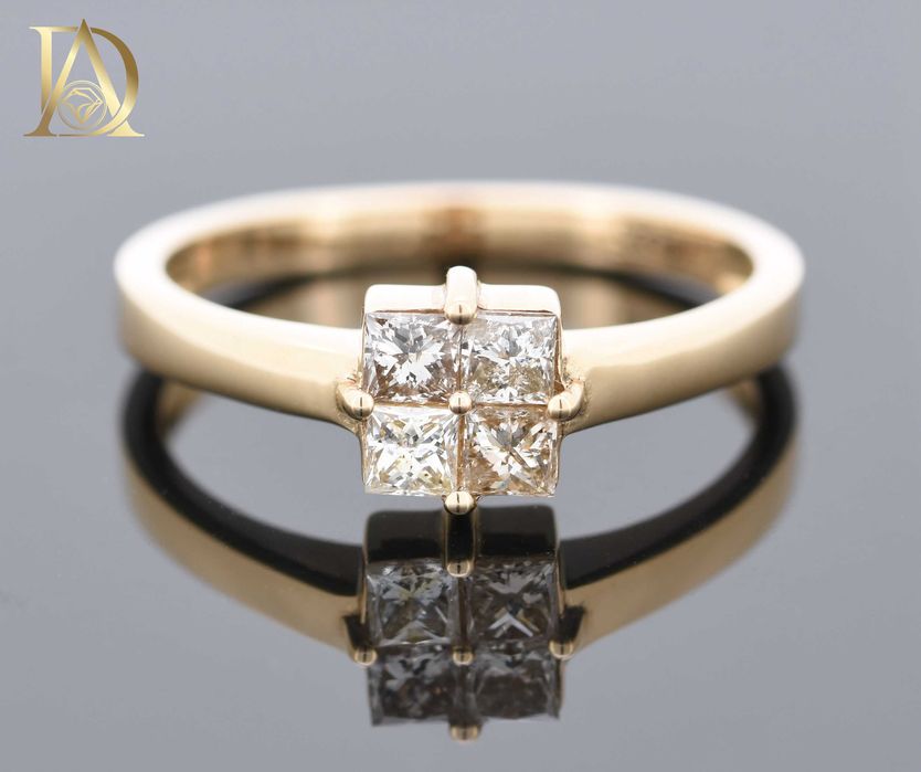 Нов Златен Пръстен с 0.50кт Естествени Диаманти