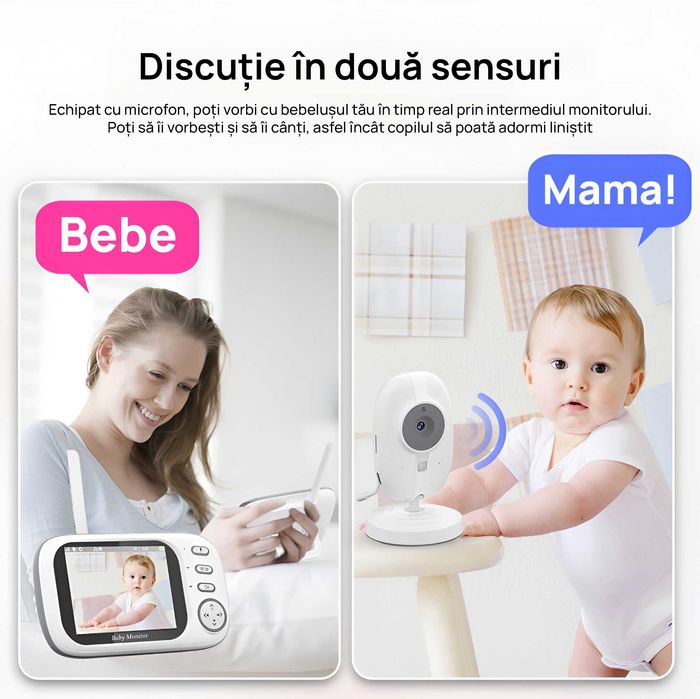 Baby Monitor WiFi Performtech™ NightVision HD, Suport Baby Monitor