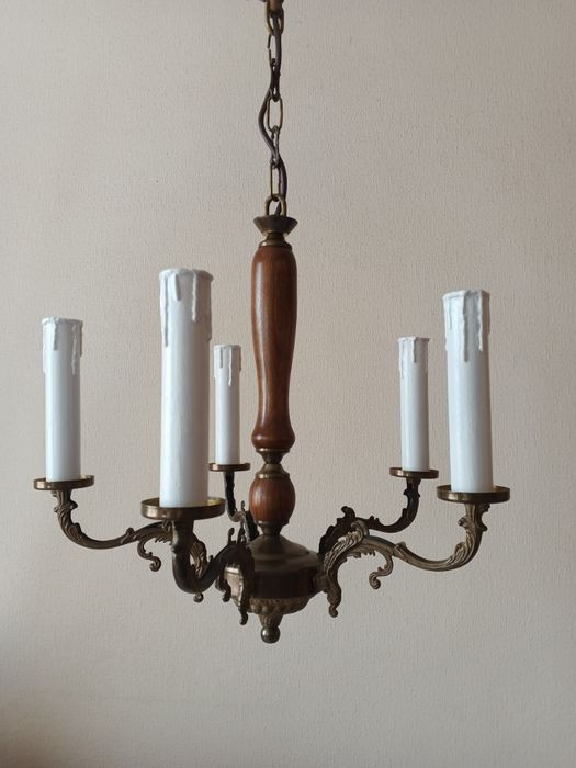 Люстра бронзовая. Ретро.