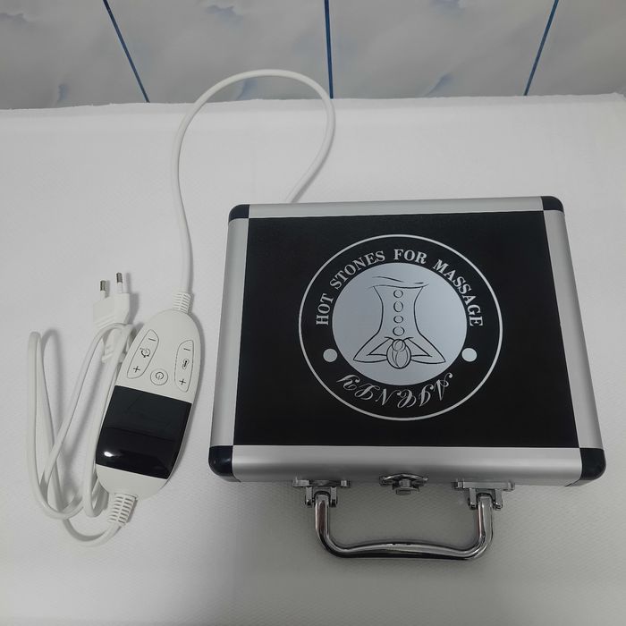 Set  complet pentru masaj cu pietre calde cu incalzitor (în stare foarte buna)