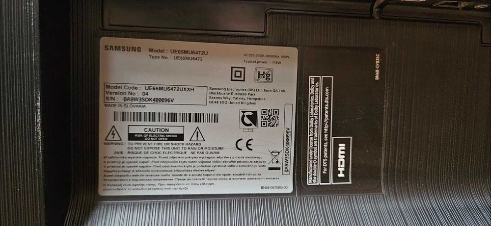 смарт телевизор Samsung 65 инча LED