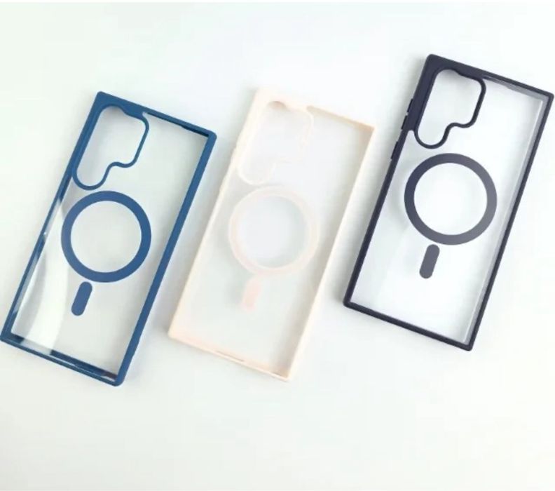 Samsung S22 S23 PLUS S24 S25 ULTRA - Husa Magsafe Spate Transparent