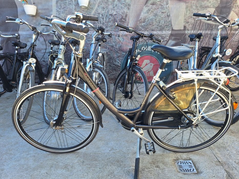 Bicicleta dama suspensie fata spate