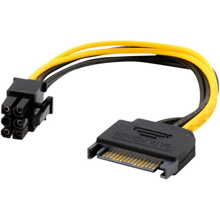 VGA питание переходник PCI_Express x16, Sata 15PIN - 8PIN(6+2),
