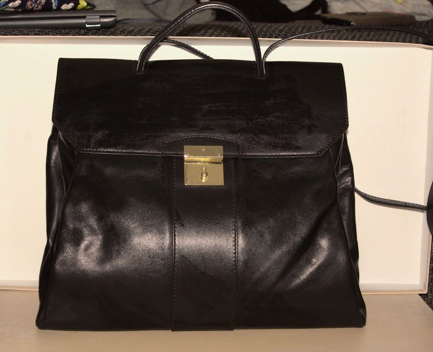 Geanta Musette, mare, piele,