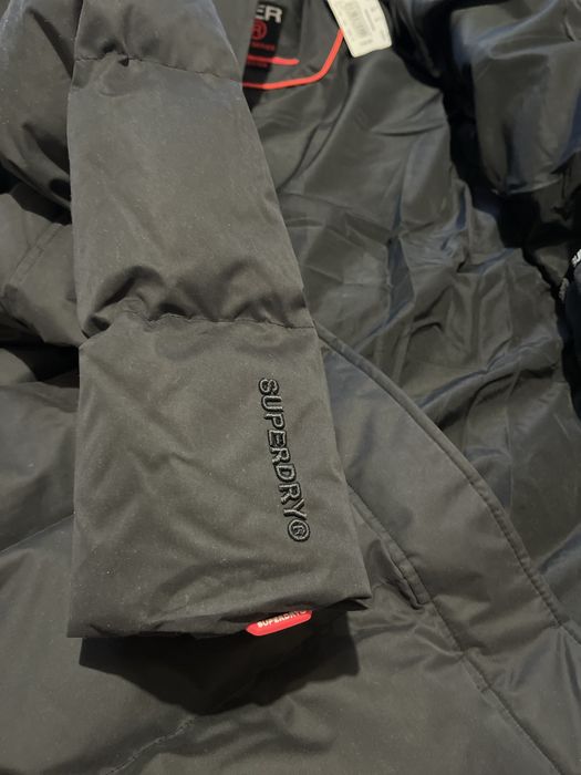 Superdry Зимно ново дамско дълго яке с етикет EU 38/UK size 10/ черно