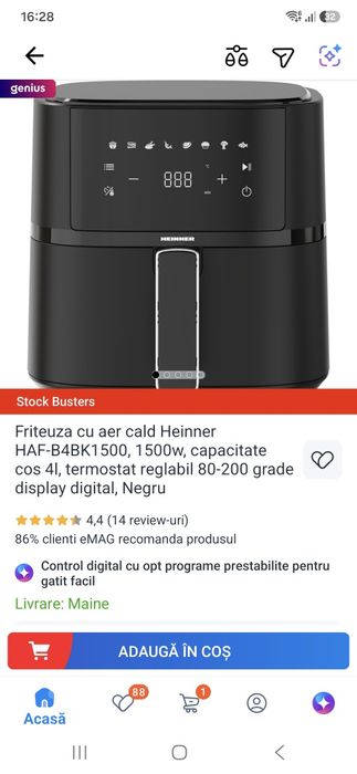 Friteuza cu aer cald(airfryer)