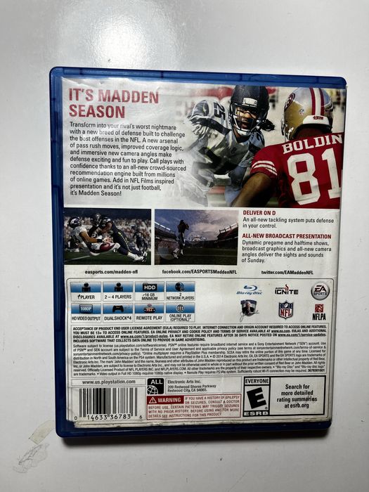 Диск на пс 4  madden nfl 15