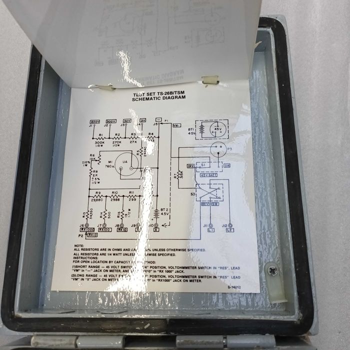 Voltmetru Apex Airtronics TS-26B/TSM Voltmetru Militar Armata SUA