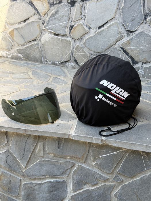 Casca moto Nolan N87 marimea L, pinlock, ochelari soare (2 viziere, neagra + transparenta)