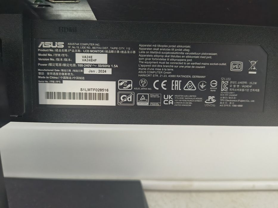 Vând monitor Asus VA24E