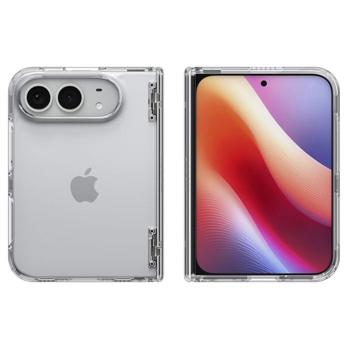 Прозрачен Магнитен Калъф с Защита на Пантата и MagSafe Spigen Ultra Hybrid Pro за iPhone Duo – Crystal Clear