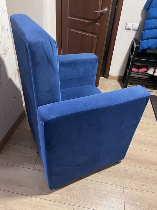 Кресло синее б/у