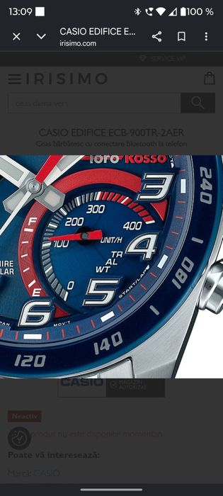 Ceas Casio edifice ECB 900 Toro Rosso