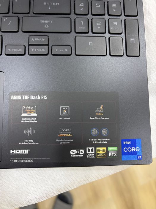 Продам свой геймерский ноутбук ASUS TUF