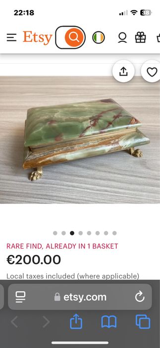 Кутия поставка за бижута бижутерка изключителна ръчна изработка 50 г.