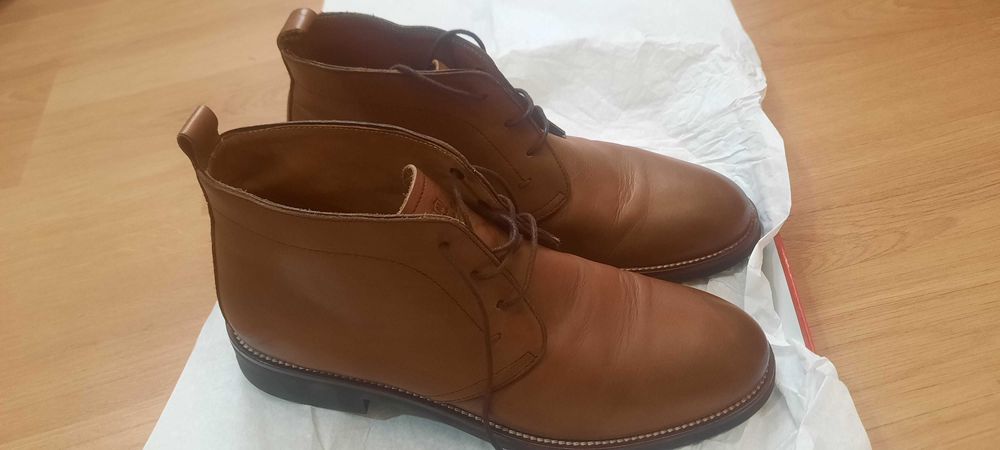 Мъжки кожени обувки - боти Massimo Dutti