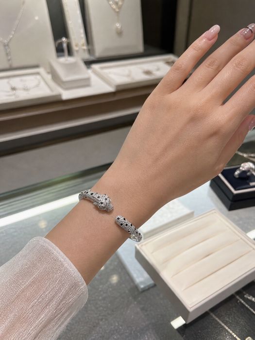 Браслет пантера серебро 925 в стиле Cartier