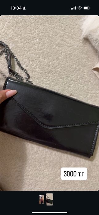 Клатч черный красивый