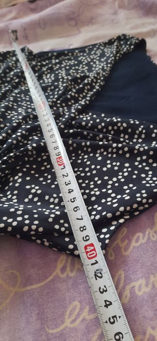 Rochie de zi cu imprimeu punctat - bleumarin închis