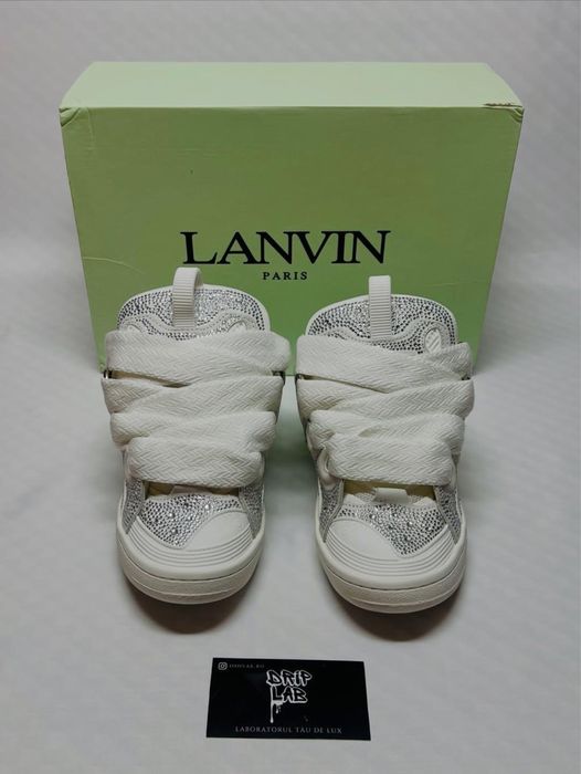 Lanvin Curb Albi cu pietricele