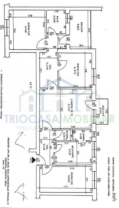Apartament 4 Camere ,  Etaj 3 Din 4, 2 Bai, 2 Balcoane,  Calea Severin