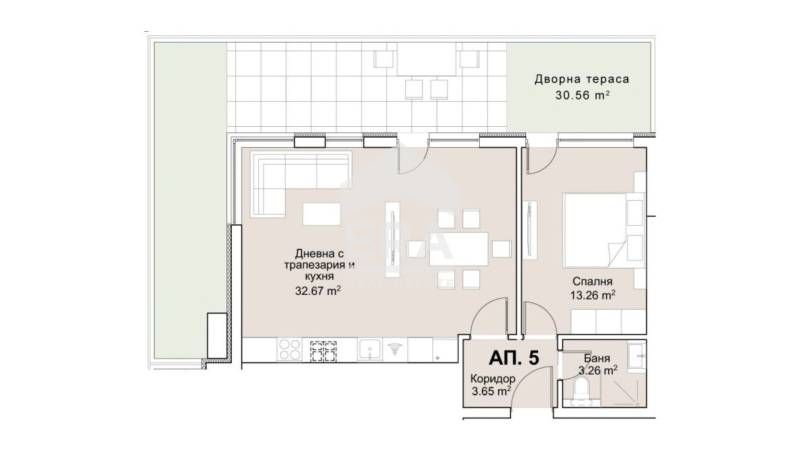 Продава се Двустаен апартамент в София, Хладилника - 74 кв.м за 2616 €/кв.м - Снимка #6