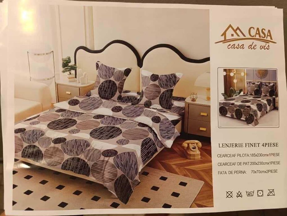 Nou Set 5 lenjerii bumbac finet 4 piese