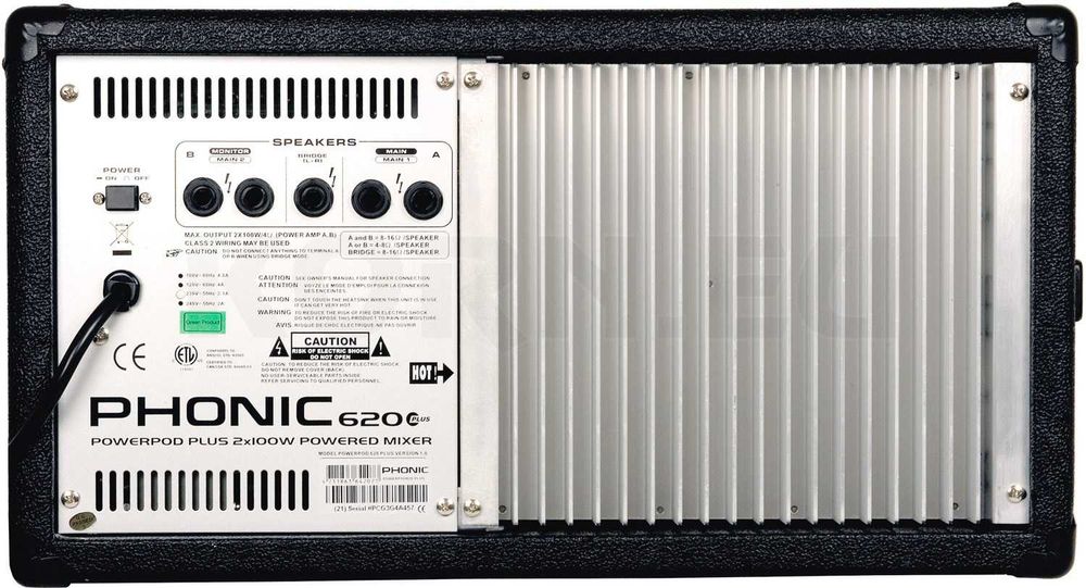 Mixer със вграден усилвател     PHONiC 620 plus