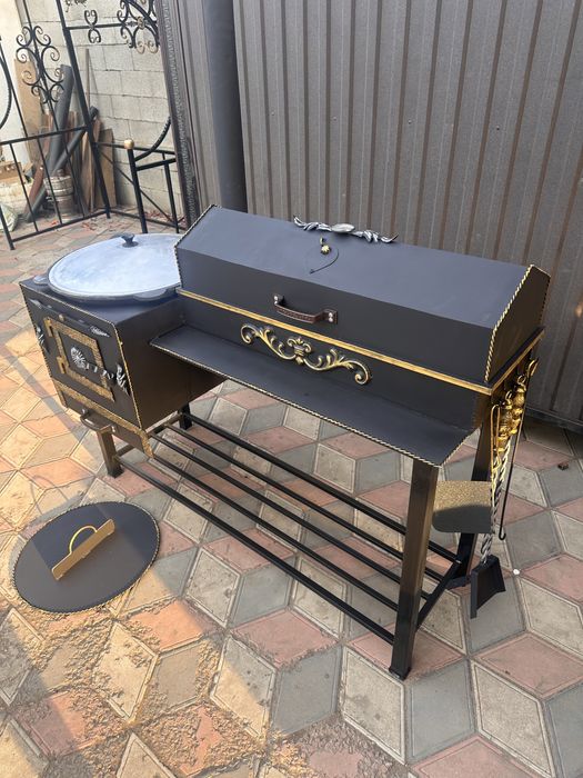 Печь мангал барбекю казан