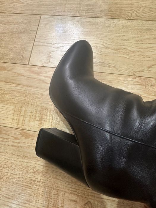 Кожаные зимние сапоги