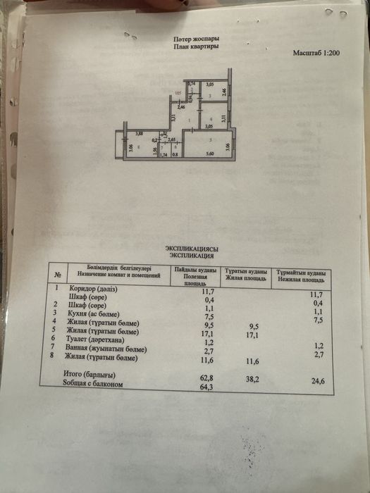 Продам 3 комн. квартиру район с/м Тайга