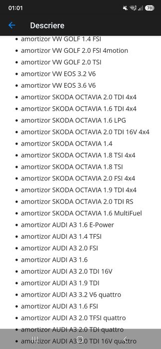 Telescoape Skoda, Audi, Seat, volkswagen