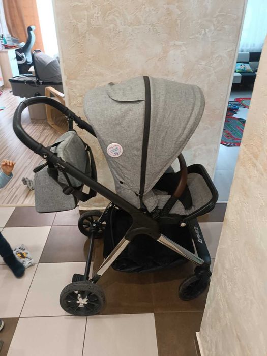 CANGAROO Комбинирана количка 3в1 EMPIRE Сива