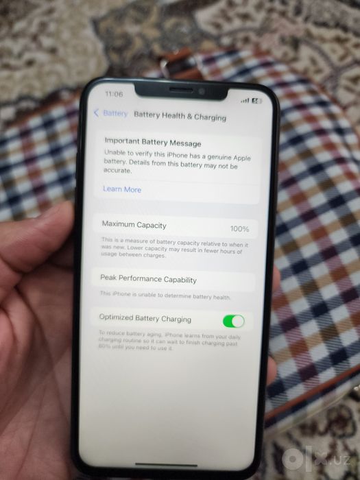 Iphone Xs Max LL/A Black 64GB Batareka 100% Face yoq