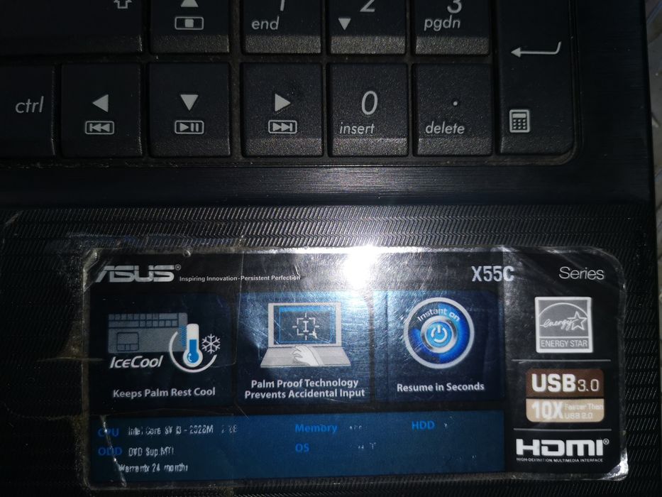 Лаптоп ASUS X55C ЗА Части!!!