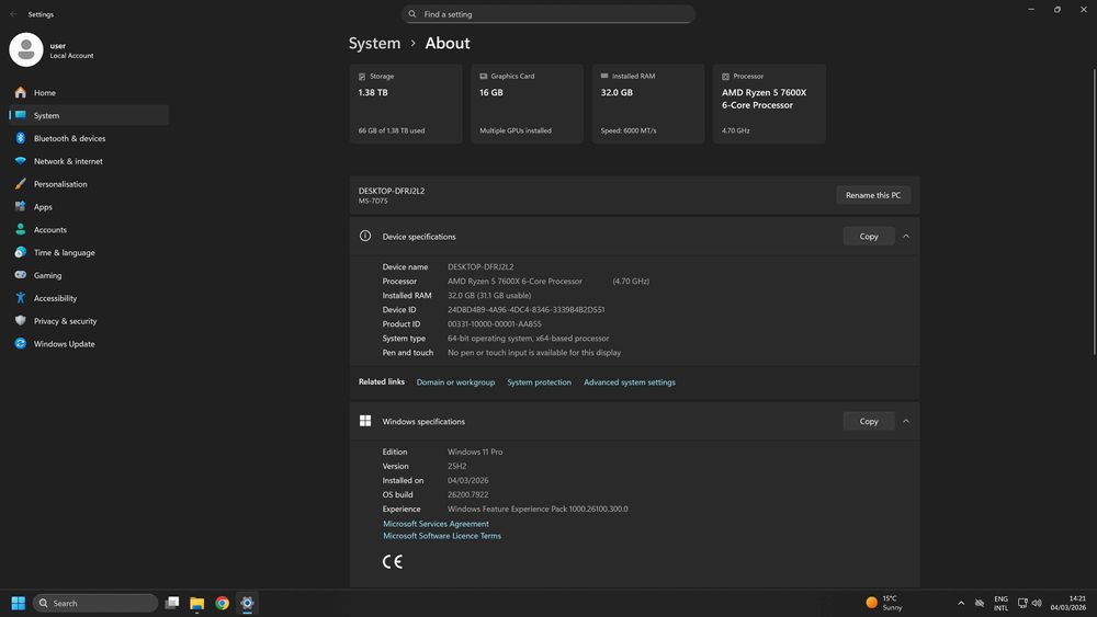 Геймърски | Ryzen 5 7600X | RX 7900 GRE 16GB | 32GB RAM | NVMe | WiFi