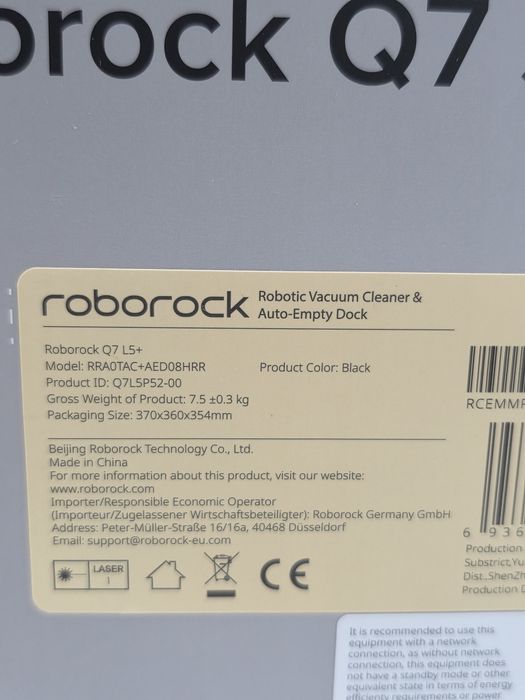 Aspirator robot roborock Q7 L5+ cu stație, aspirare 8000 Pa, scurgere