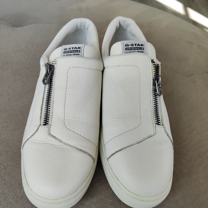Бели кожени кецове G-Star