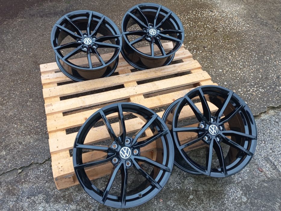 17 Vw Golf Gti R Passat Jetta 7.5j et40 Poteria Black Polis Чисто Нови
