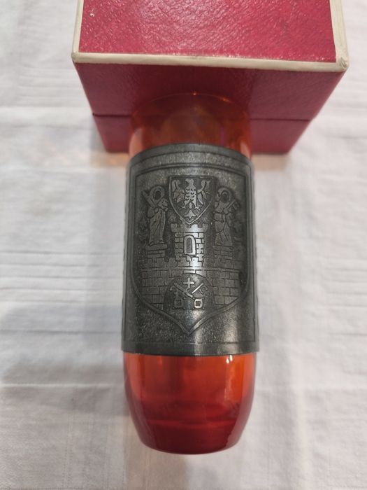 Стъклена чаша с метален обков гр.Познан  Полша