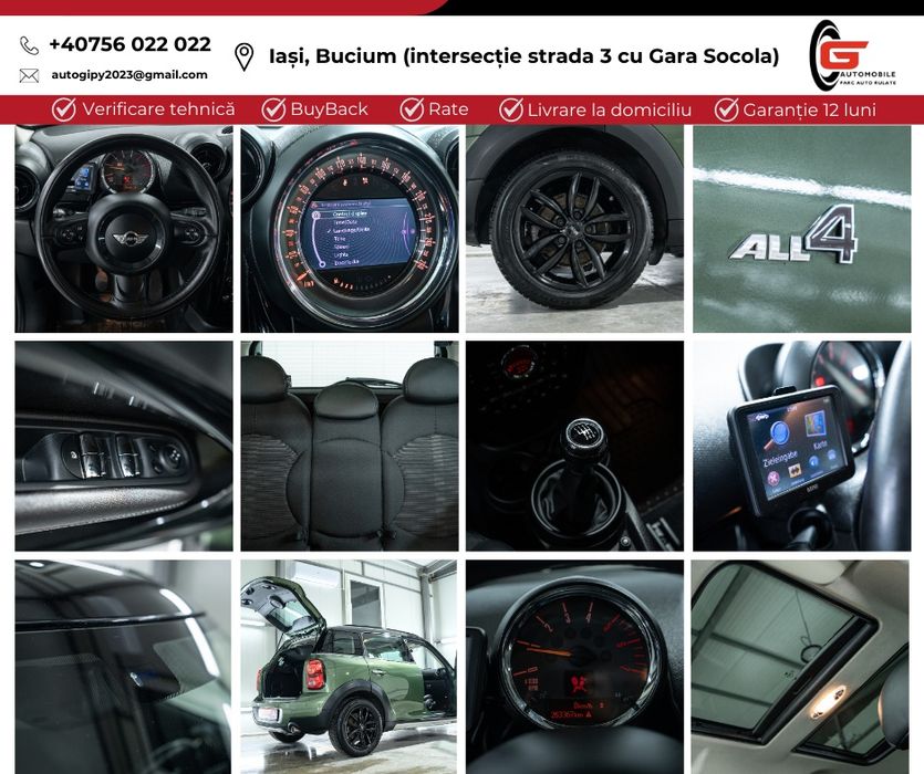 Mini Cooper D Countyman ALL4(4×4)Piele Xenon Climatronic Euro6 Diesel