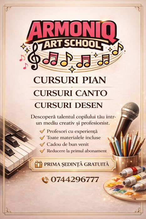Cursuri de Pian Canto si Ateliere de Desen