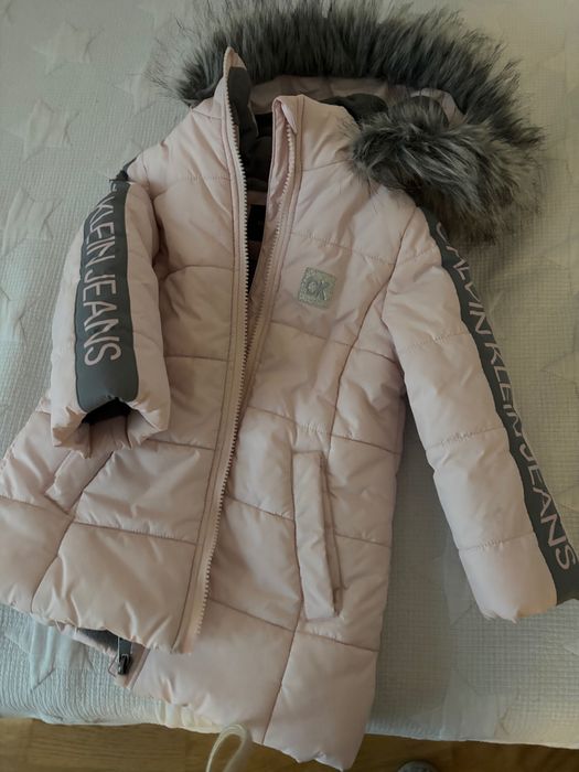 Haină CK roz si gri - 2 / 3 ani