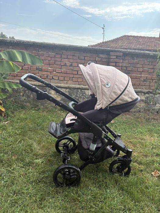 Продавам детска количка Lorelli Rimini Premium 3 в 1 Cameo Rose Stars