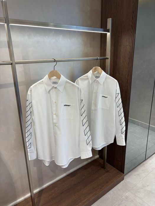 Мъжка бяла риза Off White