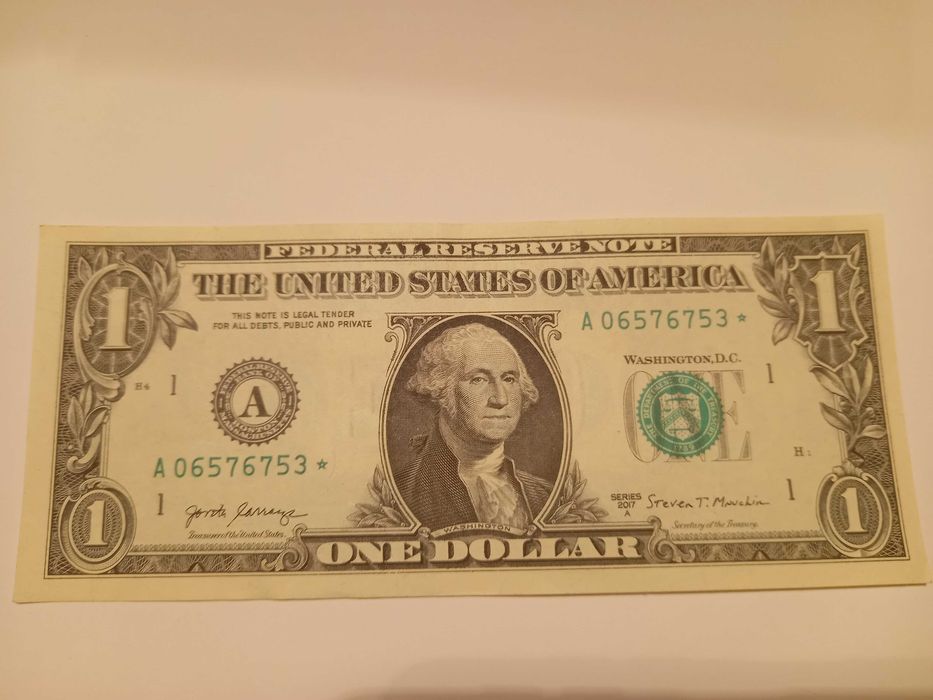 1 долар САЩ със ЗВЕЗДА рядка Американска банкнота 2017 1 DOLLAR USA
