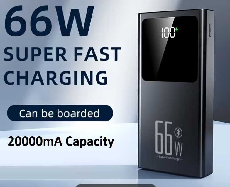 Baterie externa 20000mA 66w powerbank superfast charging , afisaj, noi