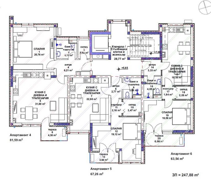 Продава се Двустаен апартамент в Габрово, Център - 74 кв.м за 1000 €/кв.м - Снимка #5