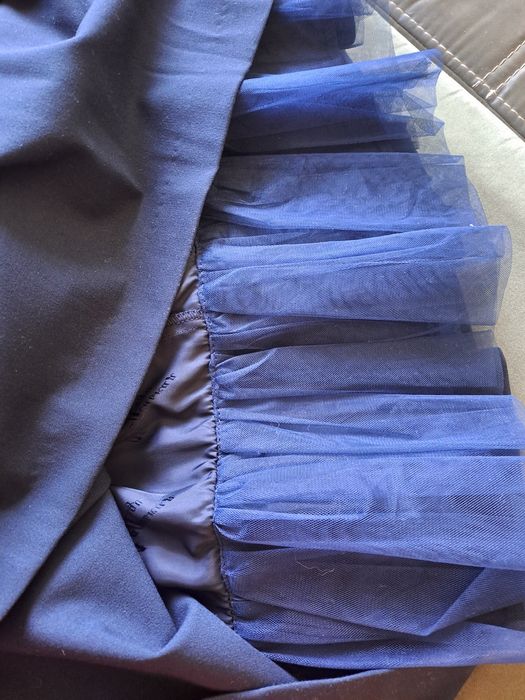 Школьная форма (сарафан) для девочки 146см темно-синяя премиум бренд